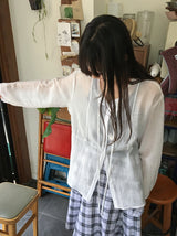 ノア シースルー サマータイブラウス