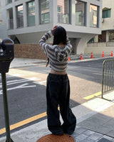 Track denim pants