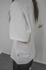 Side Panel Raglan Tee White