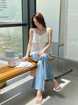 Jetine Span Slim Bootcut Denim Pants