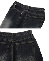 (UNISEX) Deep Blue Washing Wide Denim