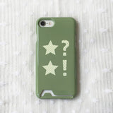 Dot star Lime Lemon Card wallet Glossy Hard case