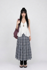 LACE BREEZE BUTTON CAMI TOP (WHITE, VIOLET GRAY 2COLORS!)