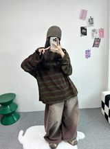 リベットスナップバルーンデニム🩵🤎🖤 - 3カラーズ, 2サイズ