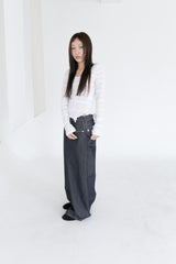 non-faded lip pocket denim pants(S-L)