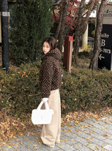 #Bear Dot Boa Fleece 2WAY Hood Jumper (3color)