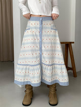 CARROT BUTTON FULL SKIRT (2C)