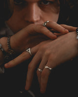 Clover wave ring W (925 silver)