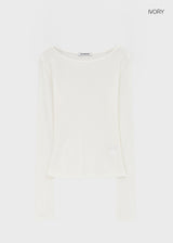 [MADE] Tenlua Wool Tencel Boat Neck Long Sleeve Tee (50% Tencel)