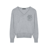 NICOLE MINI ROSE JAQUARD KNIT_GRAY