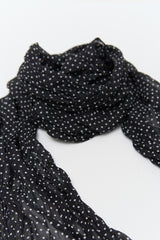 Leaf Dot Wrinkle Scarf