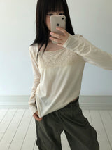 Ea Lace Long Sleeve T-Shirt