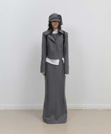 Layered Bolero Wool Jacket / Grey