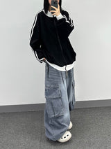 aqua wash big balloon denim