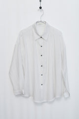 Oversized Black Button Shirt (Ivory)