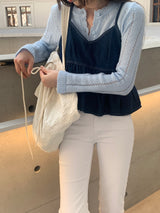 [MADE] Fleeve Wool Skashi Punching Cardigan