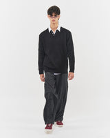 Bluesf merino wool henry neck knitwear - Black