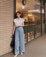 ベタクーリングワイドデニムパンツ