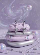[少女時代 テヨン Piercing] ラブ プラネット ハギーズ ピアス - Silver Color