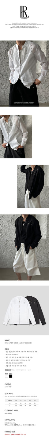 [S/S] リネンバイカージャケット (2color)