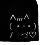 キャットエモジビーニー [ブラック]