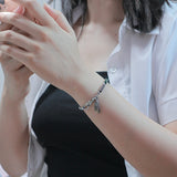 All surgical steel bamboo cylinder bracelet