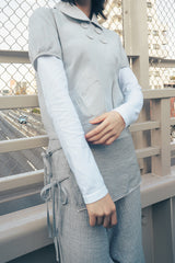 Skirt layered pants (Gray)