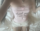 Thankstoo レースチューブトップ (light pink)