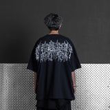 HIERARCHY STUDIOS Chroma - ブラックヒステリアワイドオーバーサイズTシャツ
