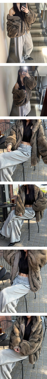 [Unisex] ファー2wayフードジャンパー(4color)