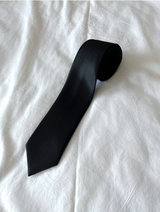 Minimal Deep Black Necktie