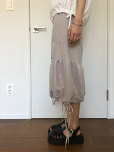 Shirring harem pants 