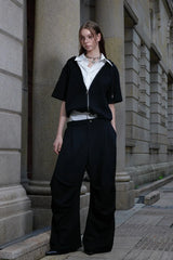 Hooded Patchwork Shirt
