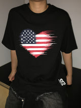 09 Flag Semi-Cropped Short Sleeve T-Shirt (4c)