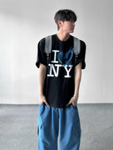 Color string wide cargo pants