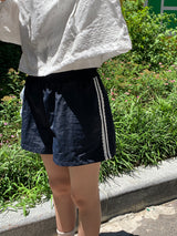 [MADE] ナイロンレースバンドウエストショートパンツ