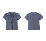 Rielle Check Frill Blouse