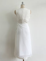 Roselle Layered Wrap Sleeveless Long One Piece