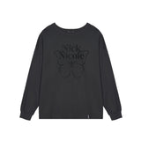 BUTTERFLY SIGNATURE LS TOP_CHARCOAL BLACK