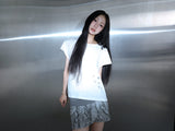 グランジクローレオパードアイレットTシャツ - ホワイト