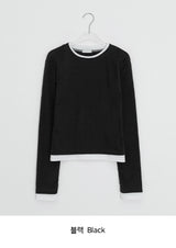ネオンカラーマッチングレイヤード長袖Tシャツ