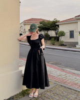 Wayne Shirring Long Dress