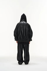 PU Leather Pleated Pants