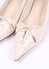 LACE-UP KITTEN HEELS