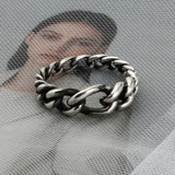 SVR-S616 Enhypen Garden Wear Silver 92.5 Friendship Couple Daily Chain Ring Silver Ring