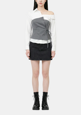 Classic Mixed-Layer Blouse