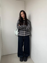 カカン生デニムストレートパンツ