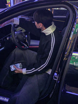 セレブワッフルハイネックジップアップ