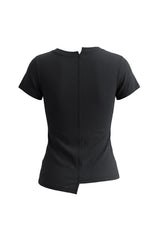 オフセットハーフローT . ブラック