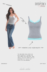 Hot Sagging Lace Sleeveless Top